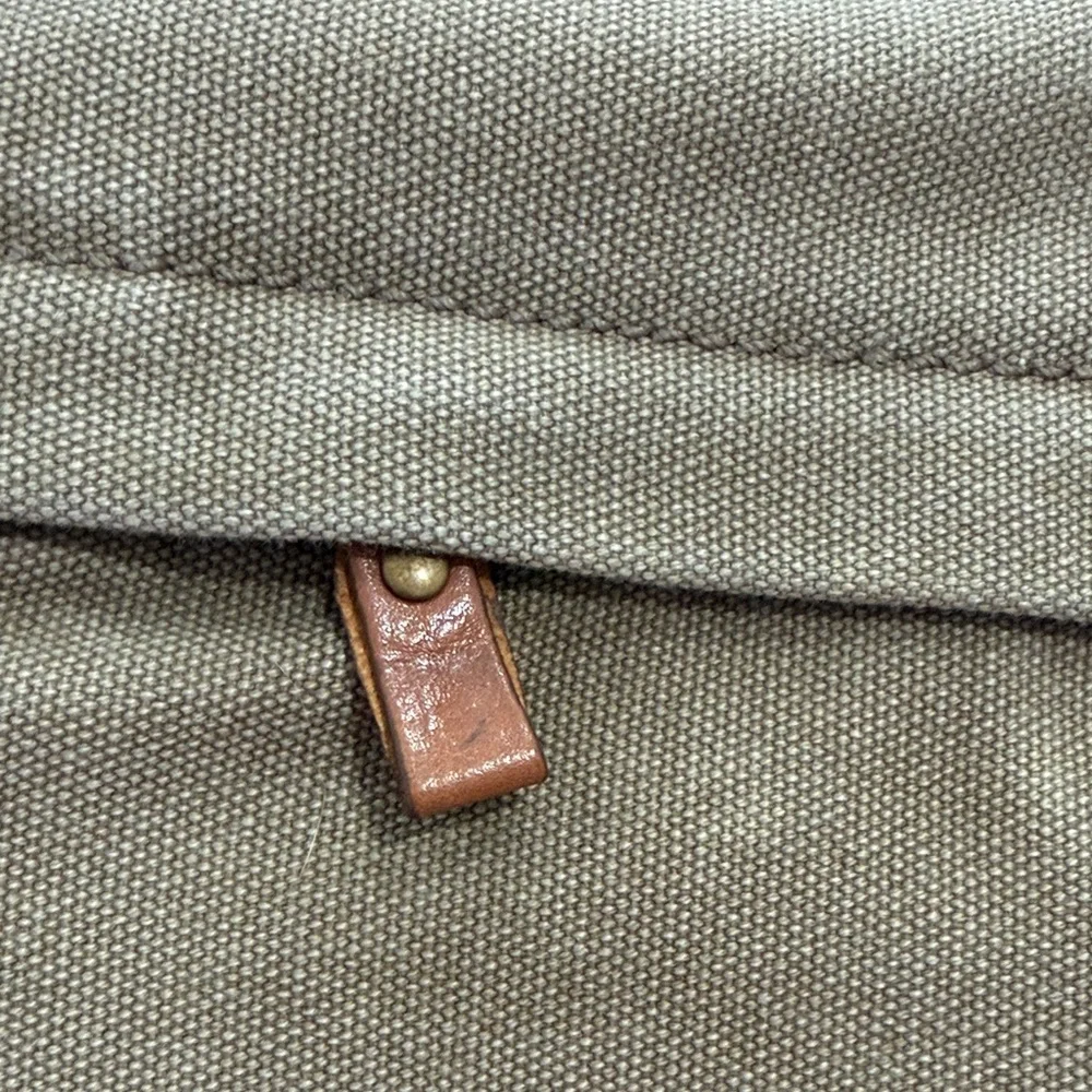 Troop London Men's Tan Canvas Messenger Bag